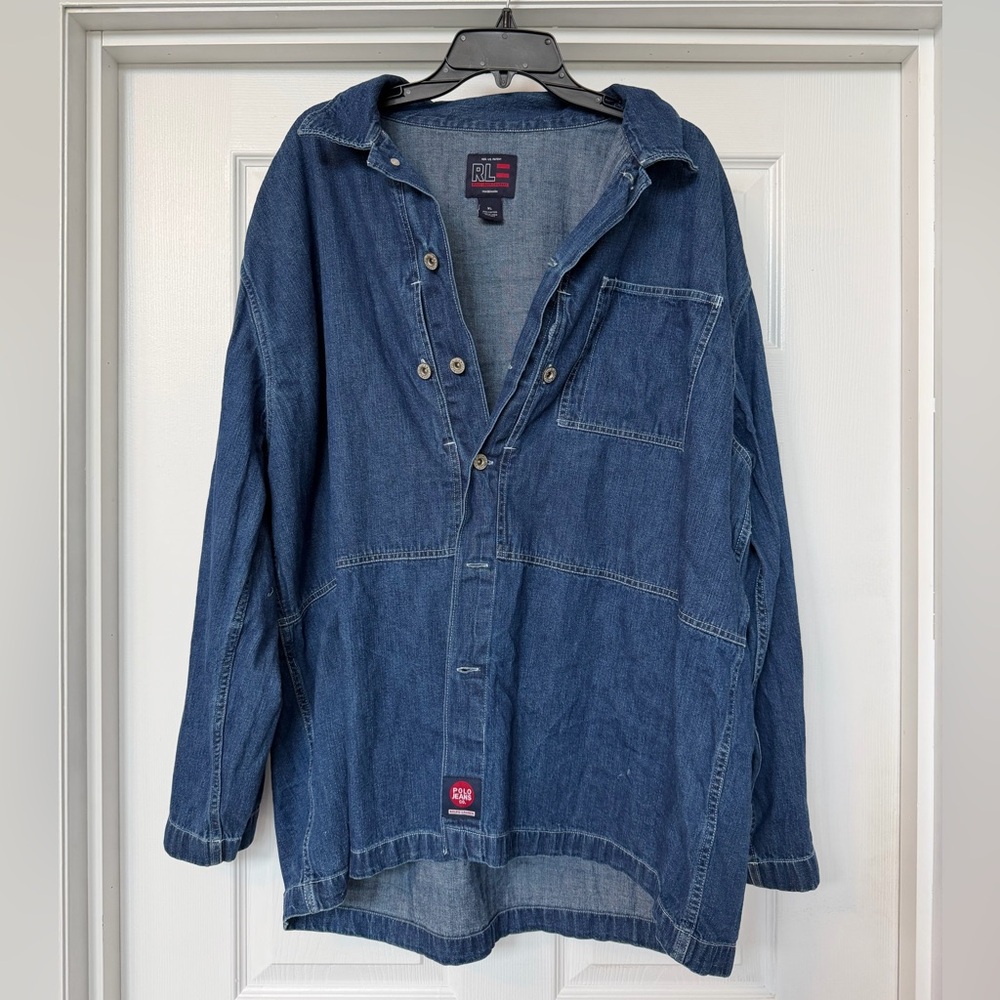 Vintage Ralph Lauren Polo Jeans Blue Denim Shacket